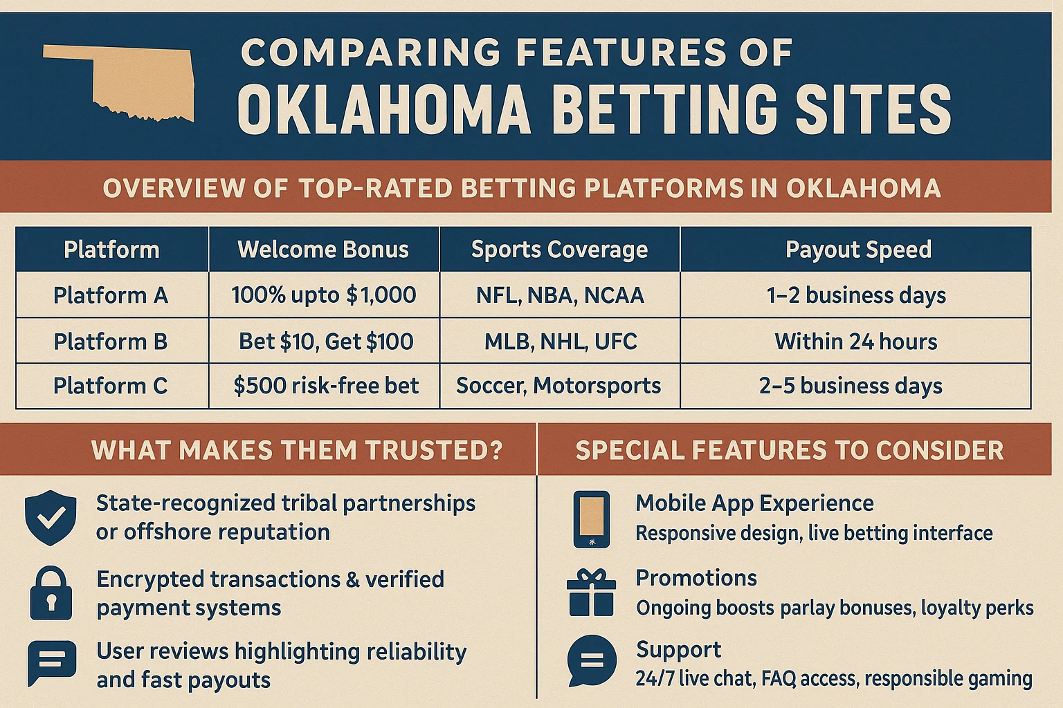 Comparing Features of Trusted Oklahoma Betting Sites